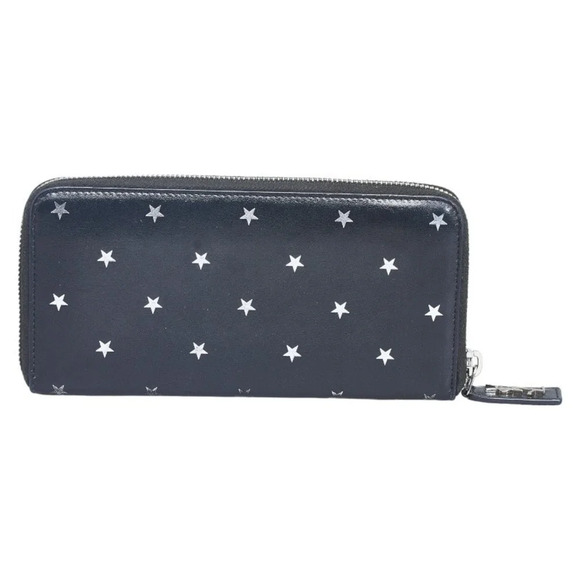 Authentic YSL Star Print Leather Zip Around Wallet - Picture 3 of 12